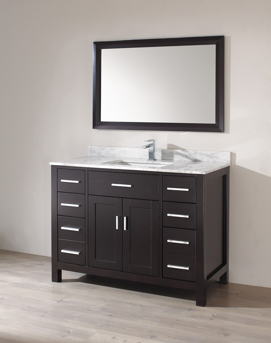 Bathroom Vanities Klz Espresso Vanity Set 48 Width Carrera Top