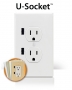 U-Socket - with two built-in USB Ports